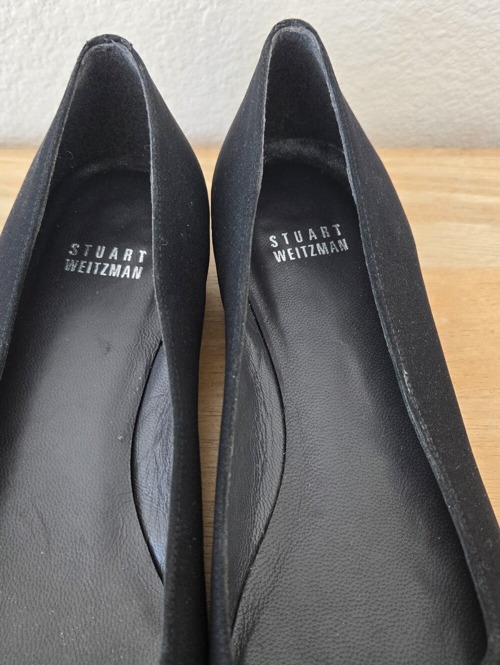 Stuart Weitzman Black Bow Accent Slip-on Ballet Flats Size 8.5 M‎ Fabric Upper - Picture 8 of 16